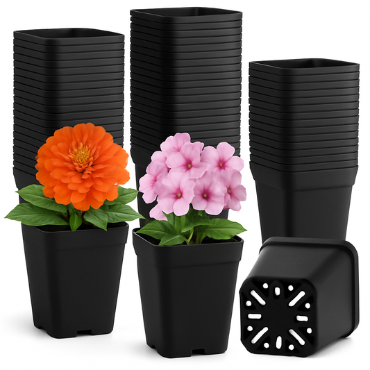 RooTrimmer™ 3.15" Square Nursery Pots (100-Pack)