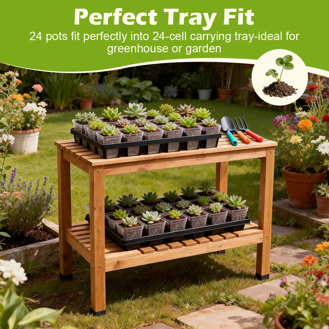 RooTrimmer™ 2.7" Clear Square Nursery Pots (120-Pack)