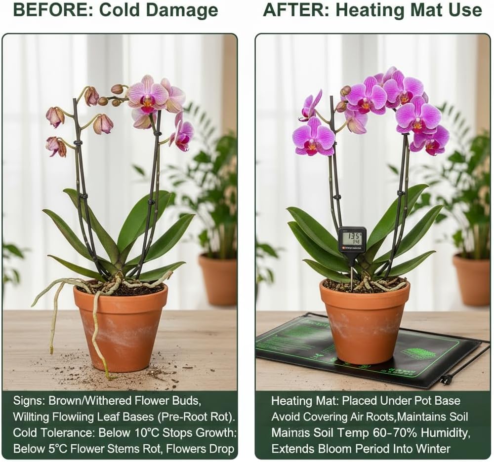 Graphene Seedling Heat Mat (2-Pack) | Precise Temperature Control & Timer
