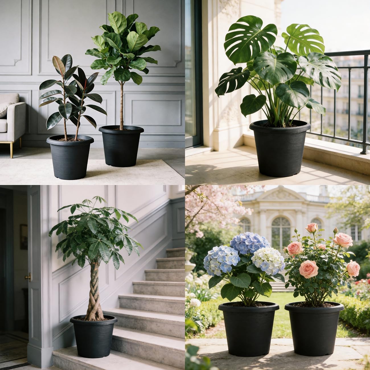 14" Heavy-Duty Architectural Planters (4-Pack)