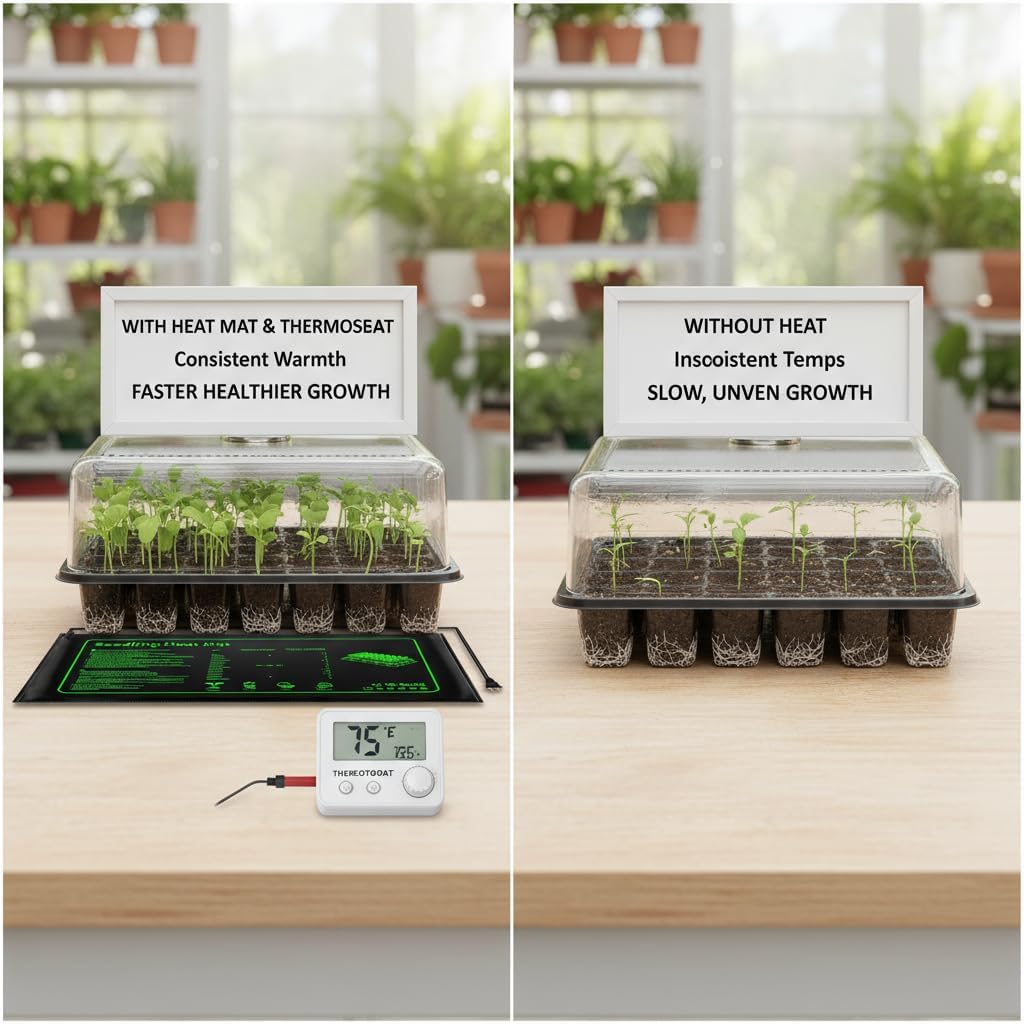 Graphene Seedling Heat Mat (2-Pack) | Precise Temperature Control & Timer