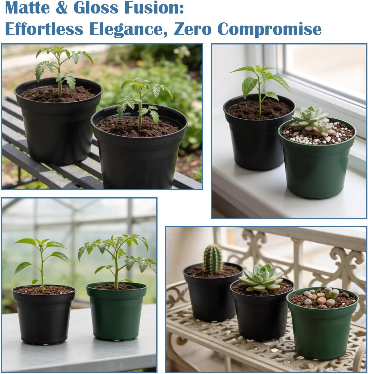 RooTrimmer 3" Nursery Pots Premium Flexible (Heavy-Duty & Reusable & Thicer Than the marketplace)