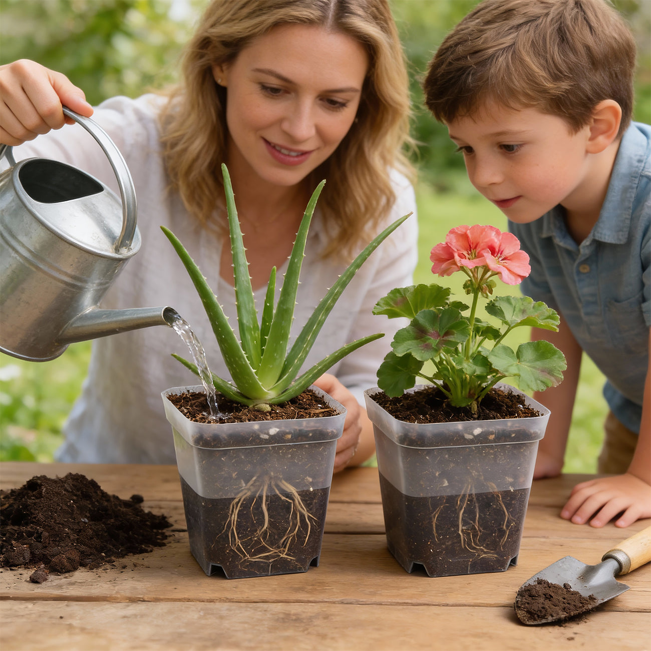 RooTrimmer™ 4" Clear Square Nursery Pots (60-Pack)