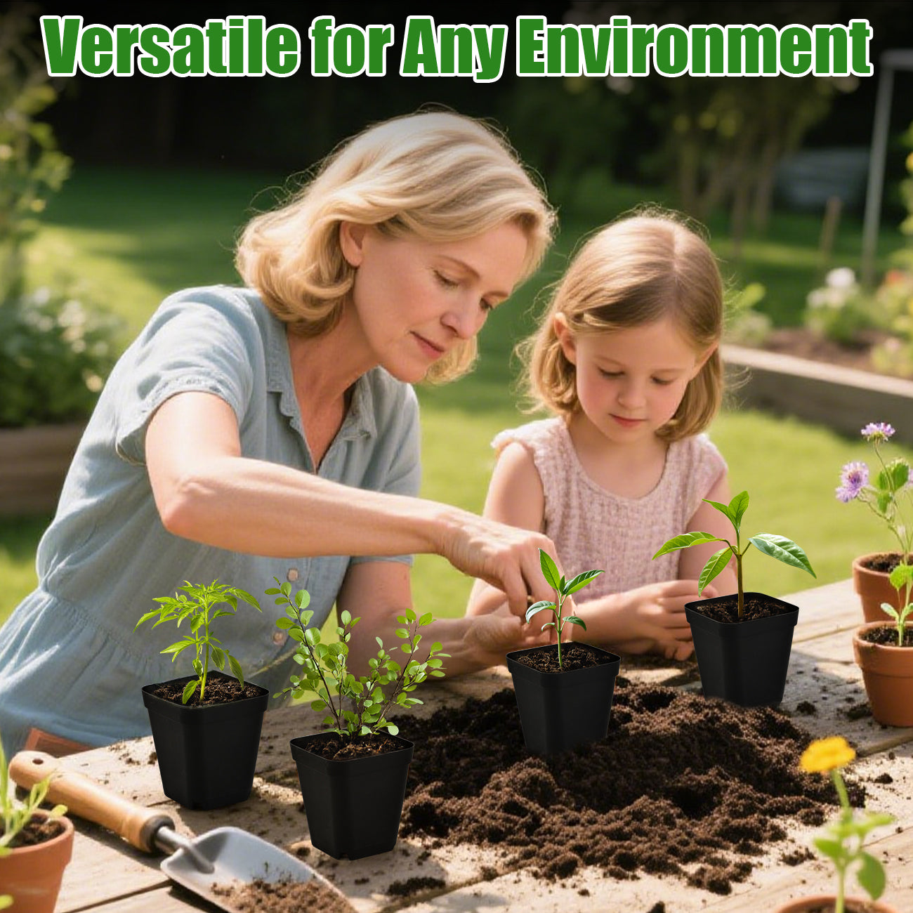 RooTrimmer™ 3.15" Square Nursery Pots (100-Pack)