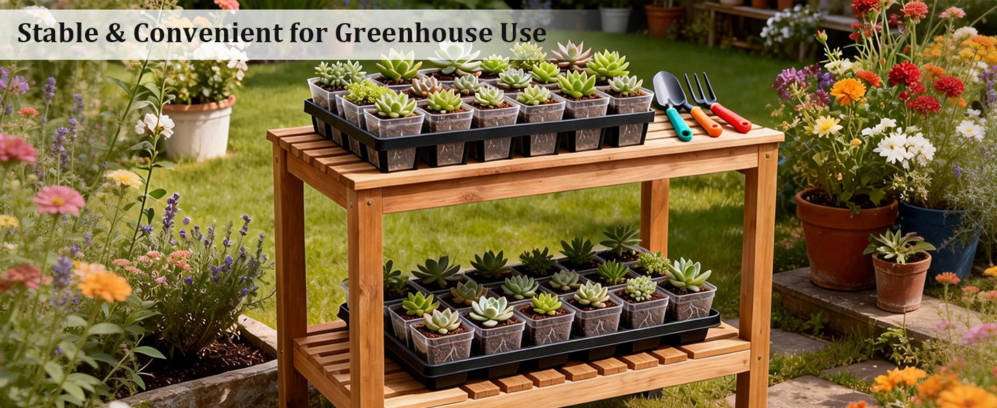 RooTrimmer 2.7" Clear Square Nursery Pots with Humidity Domes (60-Pack)