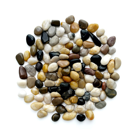 Rocks for Plants 5 Lbs, 0.4-1.2 Inch High Polished Pebbels, Decorative Stones for Garden Landscaping, Smooth Gravel Filler for Outdoor Plants, Succulents, Fish Tank and Vases