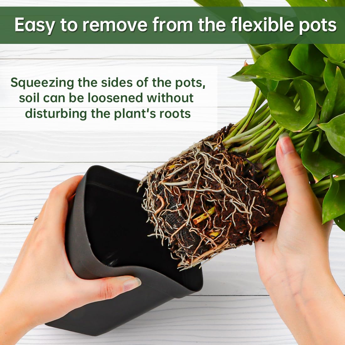BTPLASTIK 80 Pcs Nursery Pots 4 Inch, Plastic Seed Starting Pot with Drainage Holes, Sturdy Seedling pots for Planting, Succulents, Transplanting, Cuttings (Black)