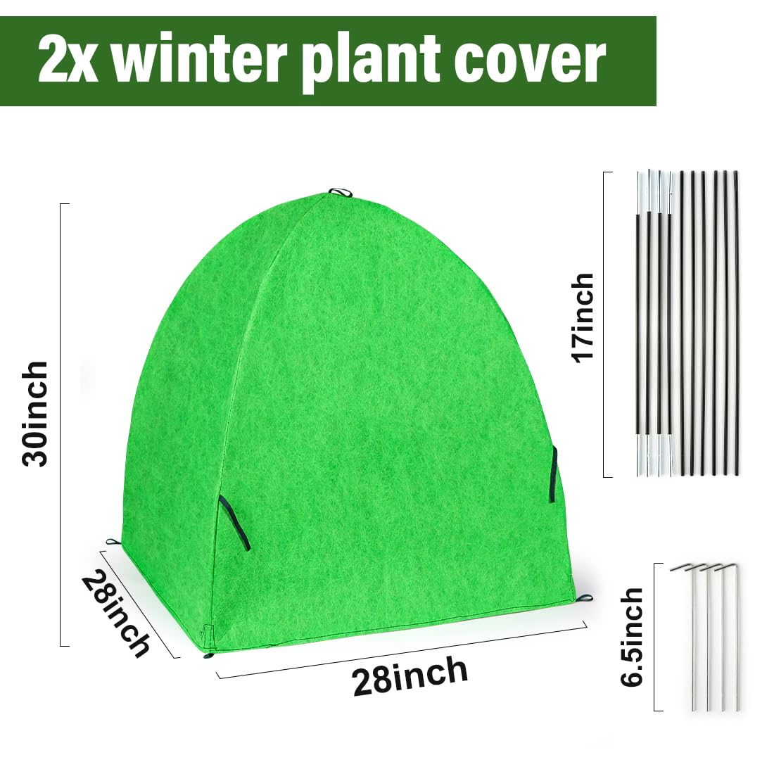 Plant Covers Freeze Protection for Winter, Outdoor Garden Frost Cover for Plants,Reusable Shrub Blankets Bags, Potted Fruit Vegetable Sall Tree Pest Protector(Felt,2-Pack)