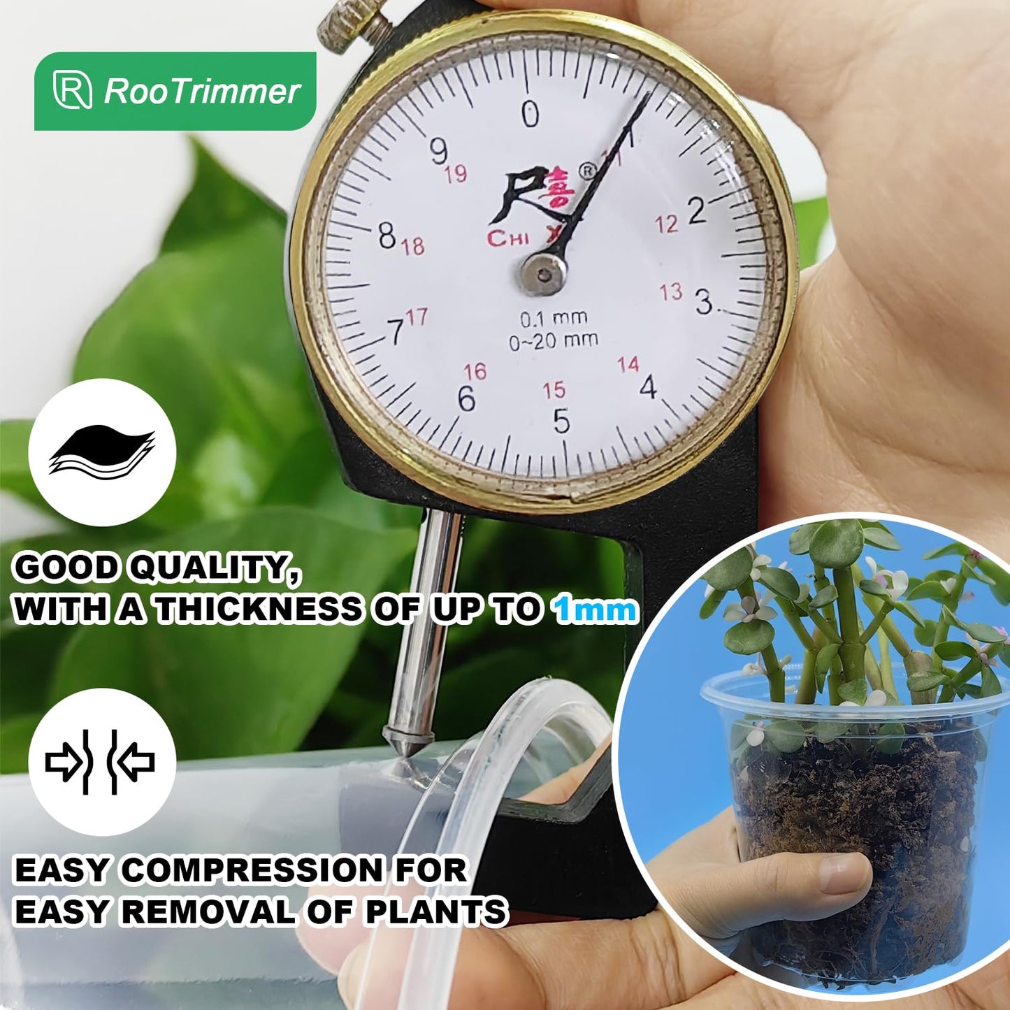 3.5" Clear Seeding Pots 100-Pack Round for Seeds Starter Pots, Seeds Germination Transparent Nursery Pots with Drainage Holes (100PCS)