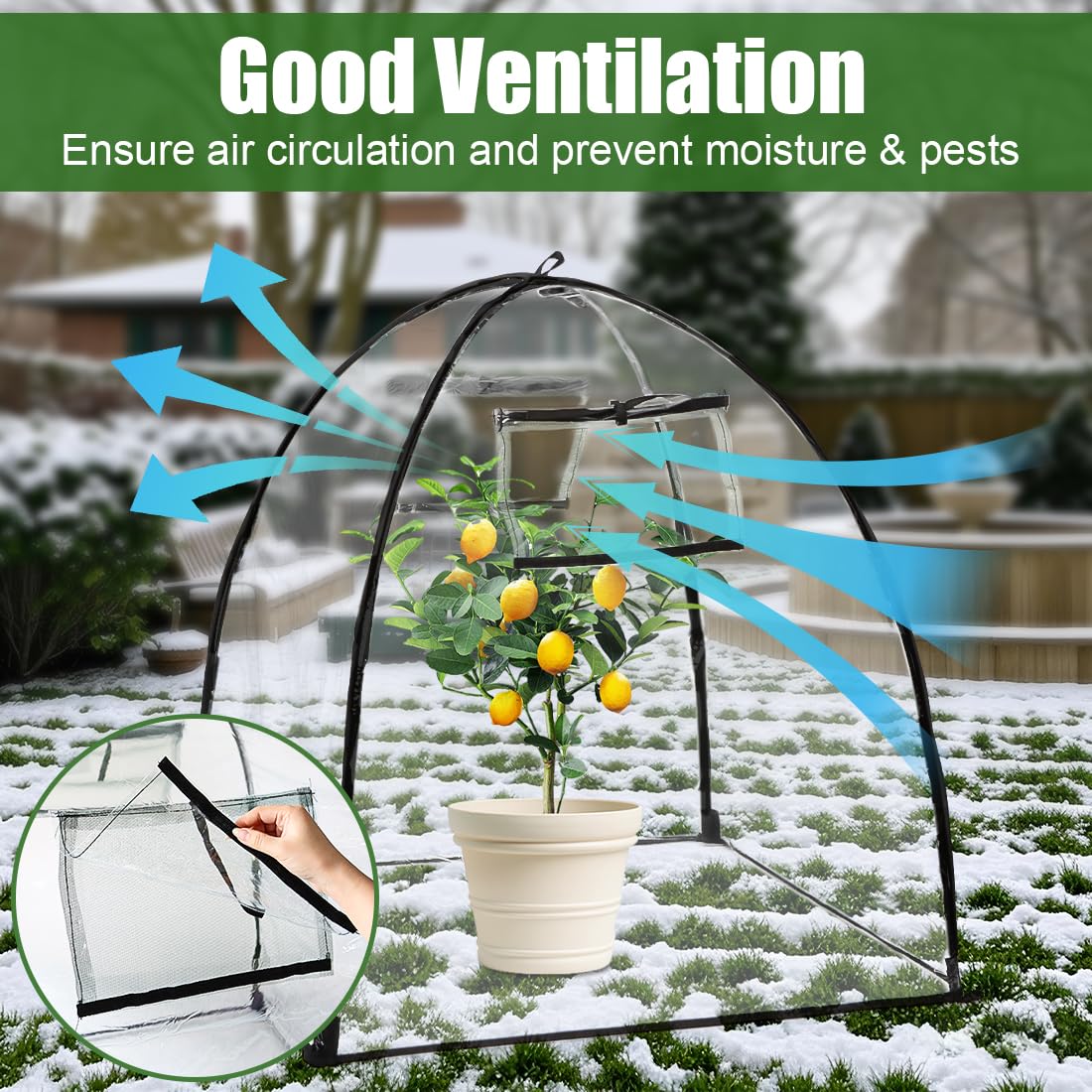 Plant Protectors from Animals, Garden cloches for Plants, Plant Covers Freeze Protection, Clear Outdoor Garden Frost Cover, Potted Fruit min Greenhouse(Transparent,2-Pack)