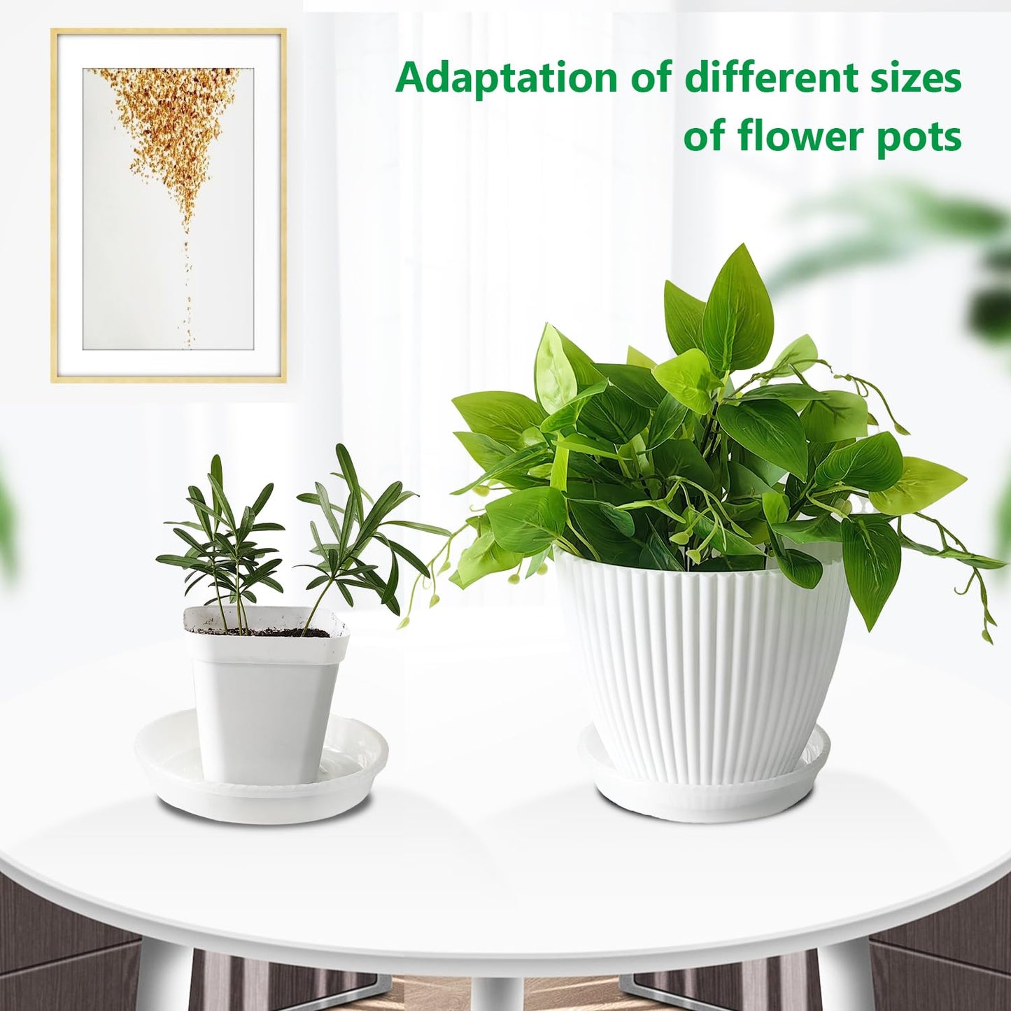 10 Pack Plant Saucer 7 Inch Clear Plant Trays for Pots Thickened Transparent Plant Saucer Tray Indoor and Outdoor Pot Saucer