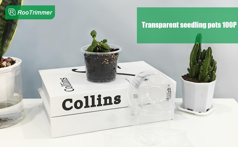 Clear Seedling pots 20 Pack 3.2 Inches Round for Seeds Starter Pots, Seeds Germination Transparent Clean Pots with Drainage Holes(Clear,20 Pcs, 3.14Inch)…
