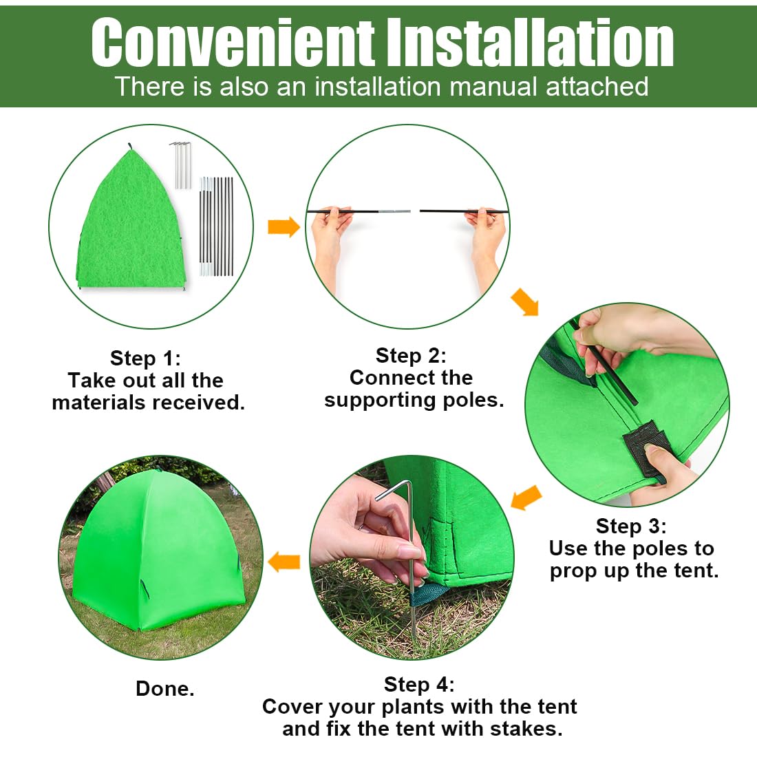 Frost Covers for Plants, 2-Pack Durable Plant Covers Freeze Protection, Reusable Tree Cover for Winter, Plant Tents Grow Bag Outdoor