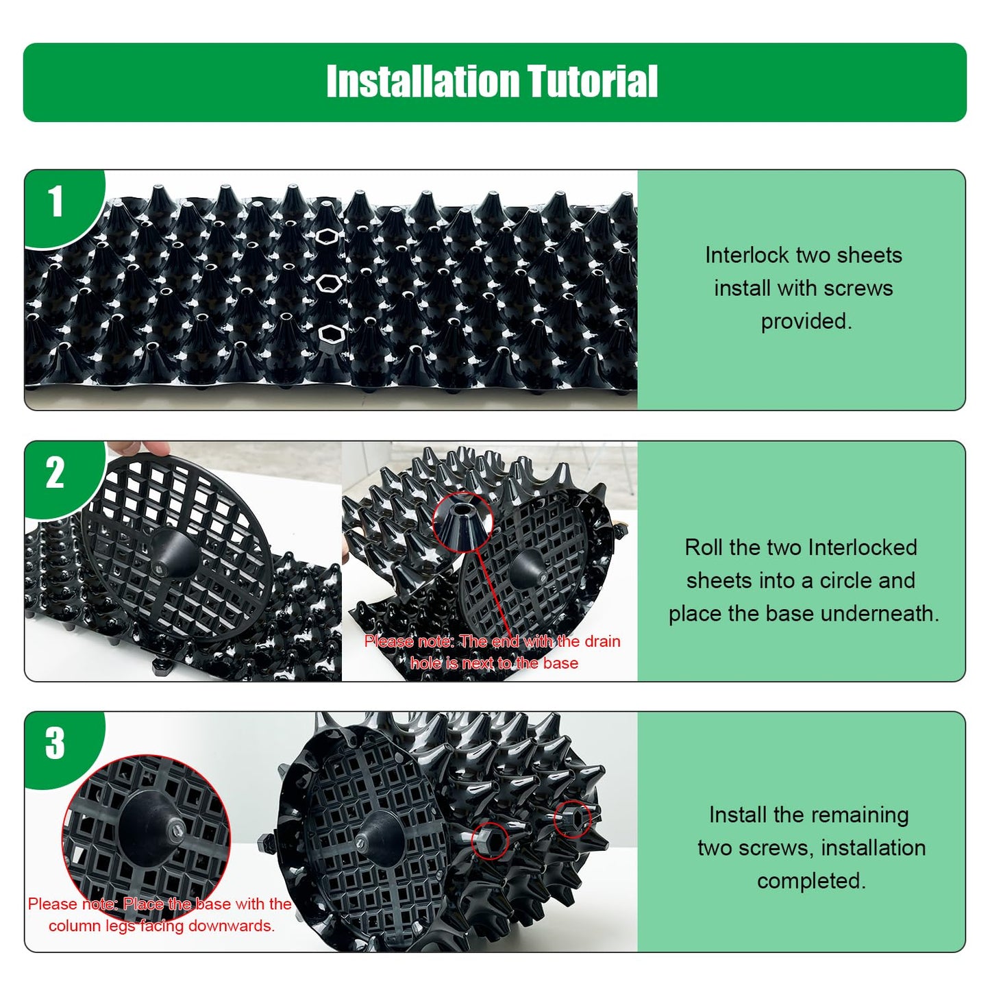 1 Gallon Air Pruning Containers New Plastic Nursery Pots Fruit Vegetable Garden Self-Planting Pots (10), Black (1G-10P)
